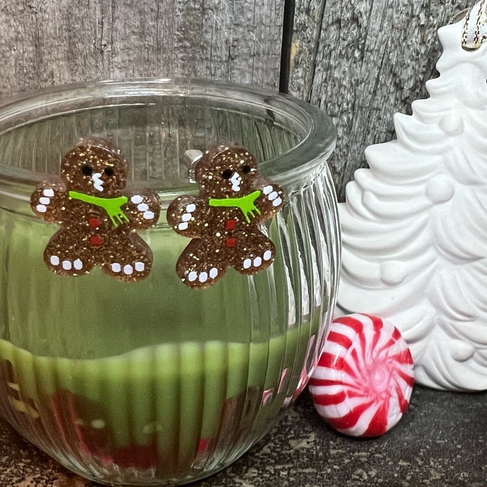 Gingerbread Man Earrings